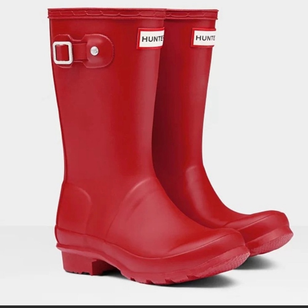 Hunter rain boots Matte red